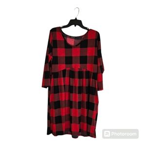 Buffalo Print Babydoll Dress  XL